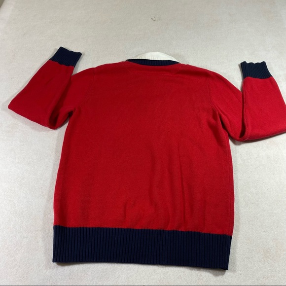 IZOD Sweater Layered Look Woman’s Red Blue Small Sweater Long Sleeve Swe… - Picture 9 of 12